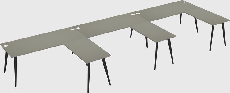 Modern l-shaped office desk