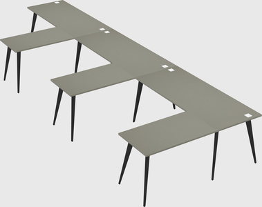 Modern l-shaped office desk