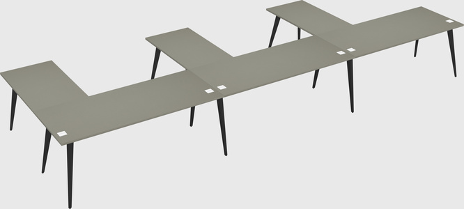 Modern l-shaped office desk