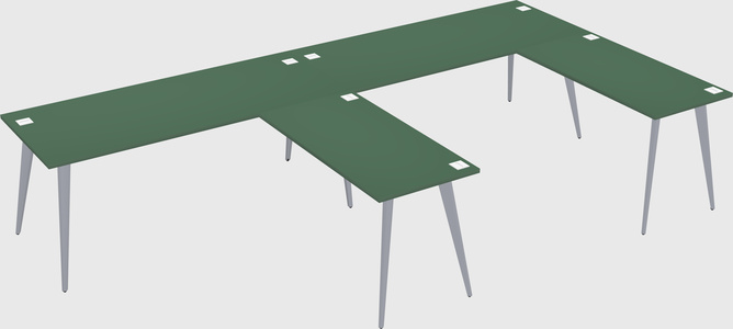 Modern l-shaped office desk