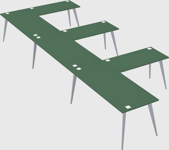 Modern l-shaped office desk