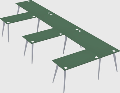 Modern l-shaped office desk