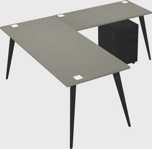 Modern l-shaped office desk