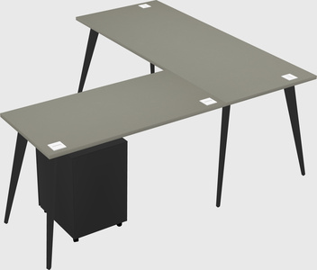 Modern l-shaped office desk