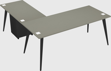 Modern l-shaped office desk