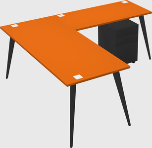 Modern l-shaped office desk