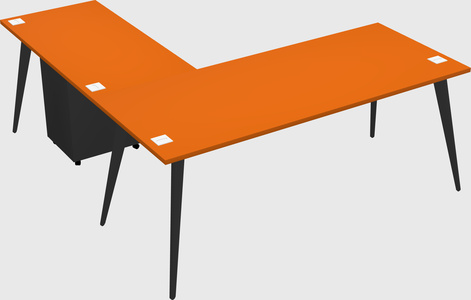 Modern l-shaped office desk