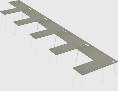 Modern l-shaped office desk