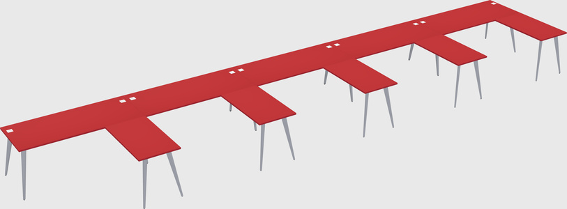Modern l-shaped office desk
