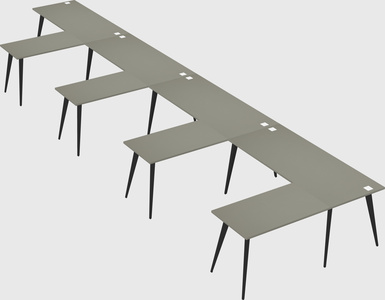 Modern l-shaped office desk