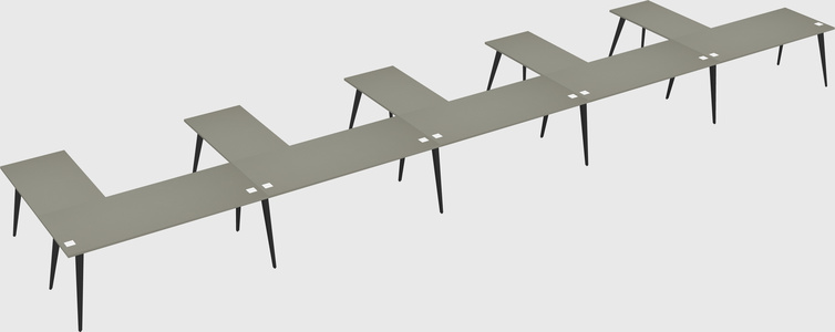 Modern l-shaped office desk