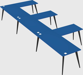 Modern l-shaped office desk
