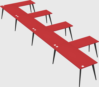 Modern l-shaped office desk