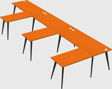 Modern l-shaped office desk