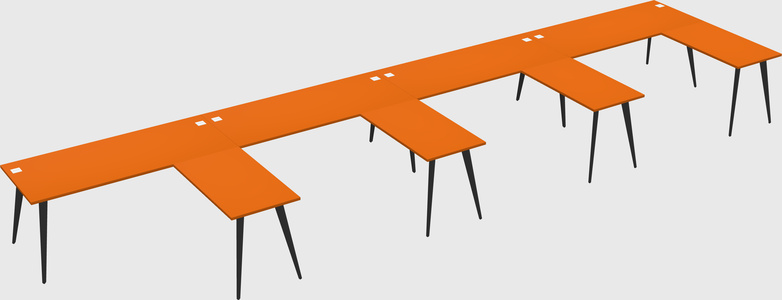 Modern l-shaped office desk