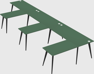 Modern l-shaped office desk