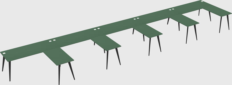 Modern l-shaped office desk