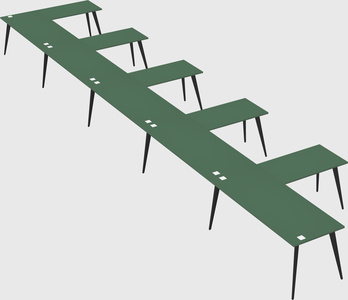Modern l-shaped office desk