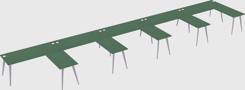 Modern l-shaped office desk