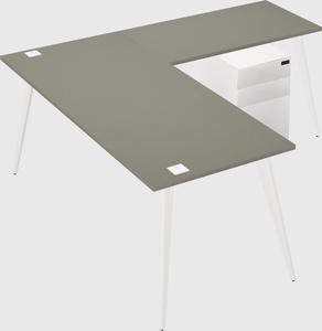 Modern l-shaped office desk
