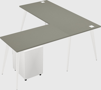 Modern l-shaped office desk
