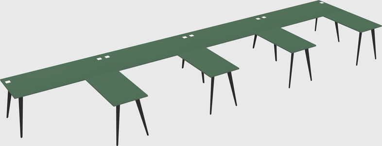 Modern l-shaped office desk