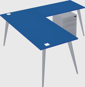 Modern l-shaped office desk