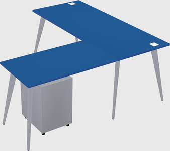 Modern l-shaped office desk