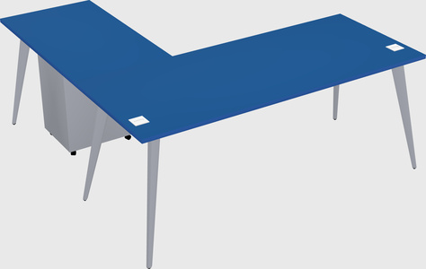 Modern l-shaped office desk