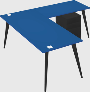 Modern l-shaped office desk