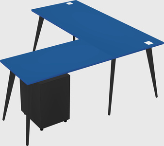 Modern l-shaped office desk