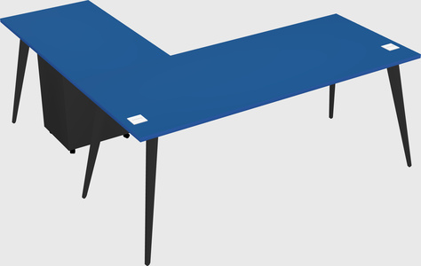 Modern l-shaped office desk