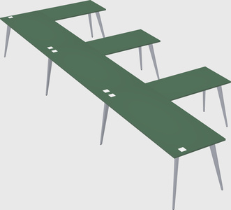 Modern l-shaped office desk