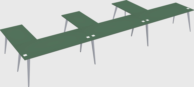 Modern l-shaped office desk