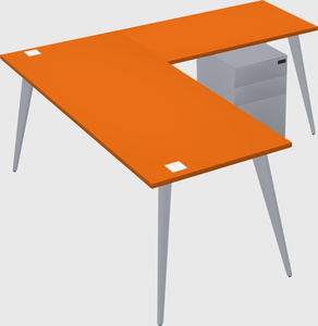 Modern l-shaped office desk