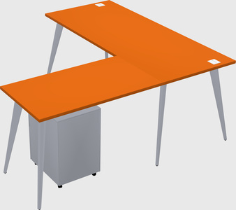 Modern l-shaped office desk
