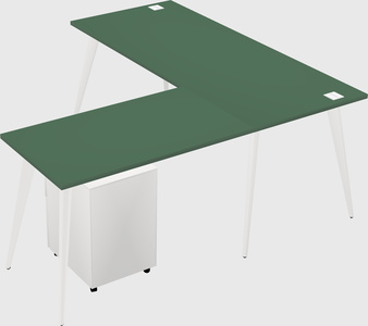 Modern l-shaped office desk
