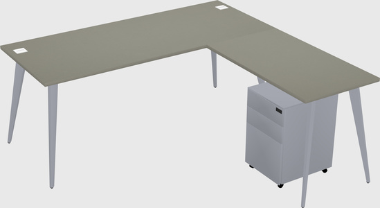 Modern L-shaped Office Desk