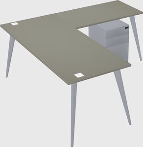Modern l-shaped office desk