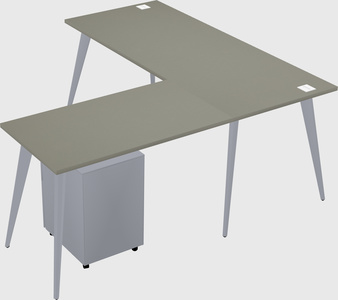 Modern l-shaped office desk