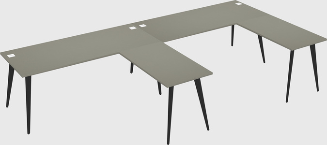 Modern l-shaped office desk