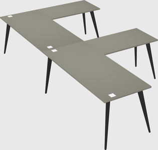 Modern l-shaped office desk