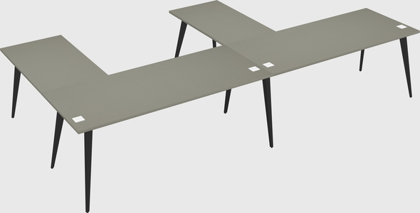 Modern l-shaped office desk