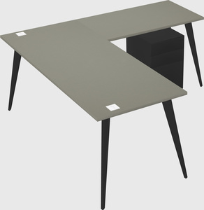 Modern l-shaped office desk