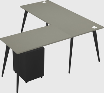 Modern l-shaped office desk