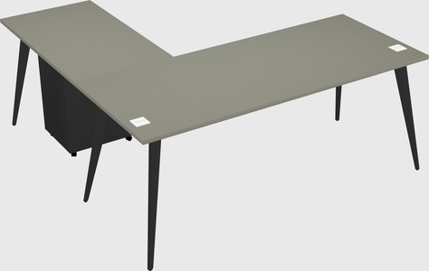Modern l-shaped office desk