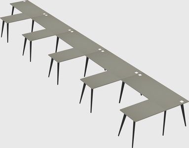 Modern l-shaped office desk