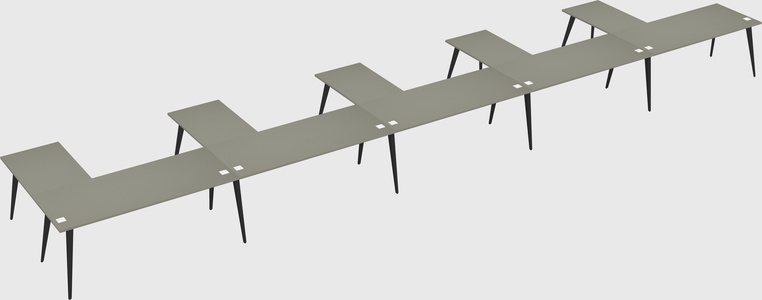 Modern l-shaped office desk