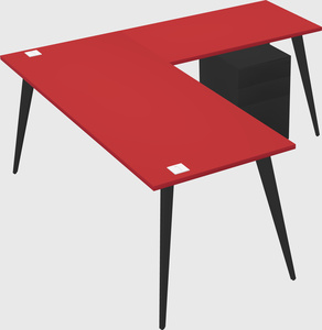Modern l-shaped office desk