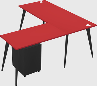 Modern l-shaped office desk